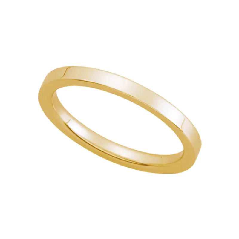 Women's rings wispy-grace-2mm Flat Comfort Fit Wedding Band in 14k Yellow Gold