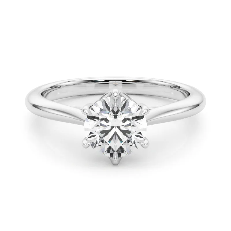 Women's engagement rings eternal-cut-Grace Round Diamond Solitaire Engagement Ring