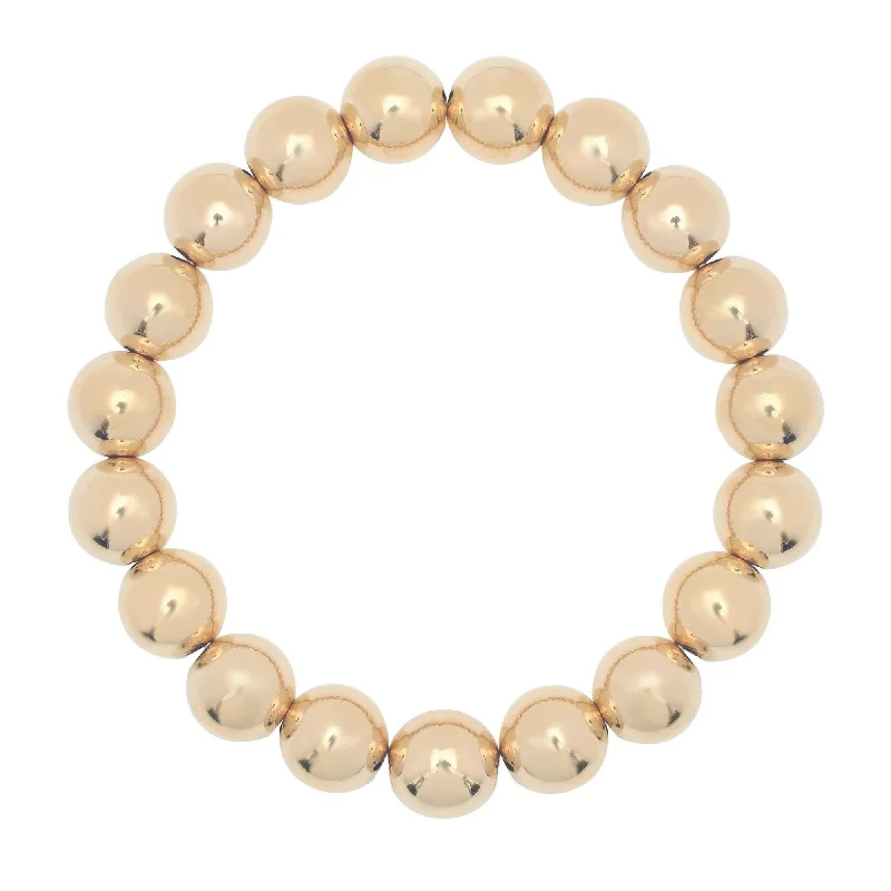 Women's bracelets modern-vine-Large Gold Ball Bracelet