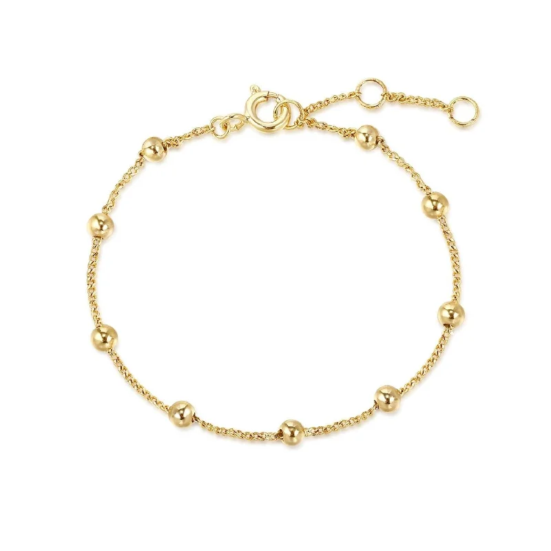 Women's bracelets luminous-gem-Micro Bead & Chain Bracelet