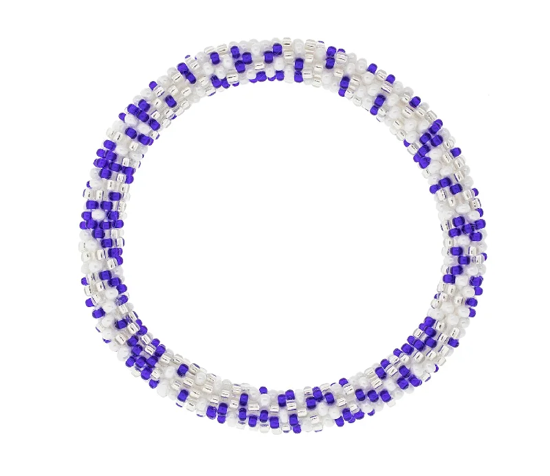 Women's bracelets delicate-curve-Game Day Roll-On® Bracelet <br> Blue & White Speckled