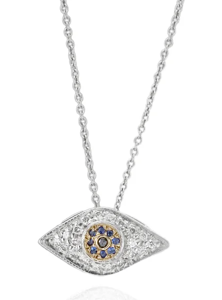 Women's necklaces tri-layer-Evil Eye Necklace 593-JSA