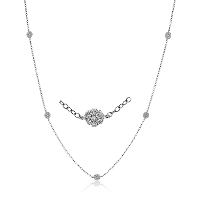 Women's necklaces delicate-zircon-Harmonie Necklace in 18k Gold with Diamonds CH119