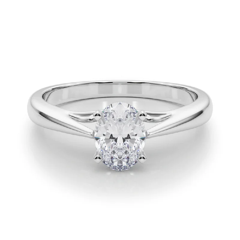 Women's engagement rings airy-shimmer-Katerina Oval Diamond Solitaire Engagement Ring