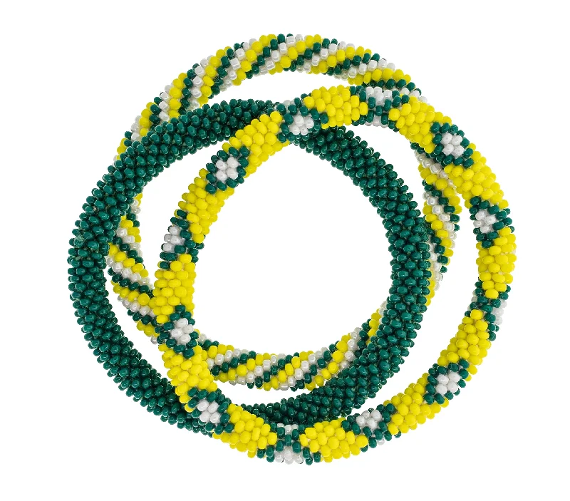 Women's bracelets rare-zircon-Game Day Roll-On® Bracelets <br> Yellow and Green