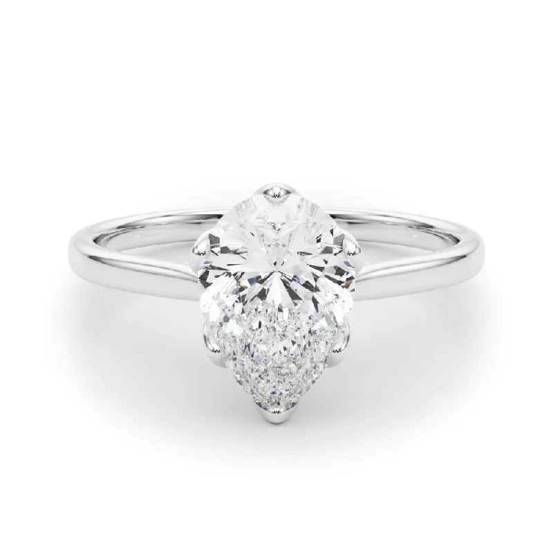 Women's engagement rings treasured-gift-Esme Pear Cut Diamond Solitaire Engagement Ring