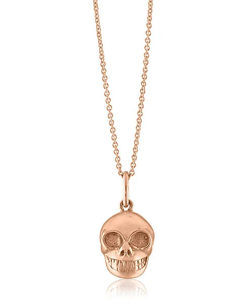 Women's necklaces artisan-etched-Skull Necklace 583-JSA