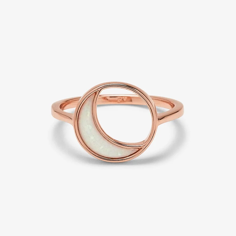 Women's rings glossy-edge-Eclipse Ring