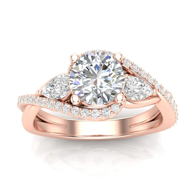 Women's engagement rings radiant-carve-Diamond Engagement Ring Luminar L8775-E 1.76 ctw