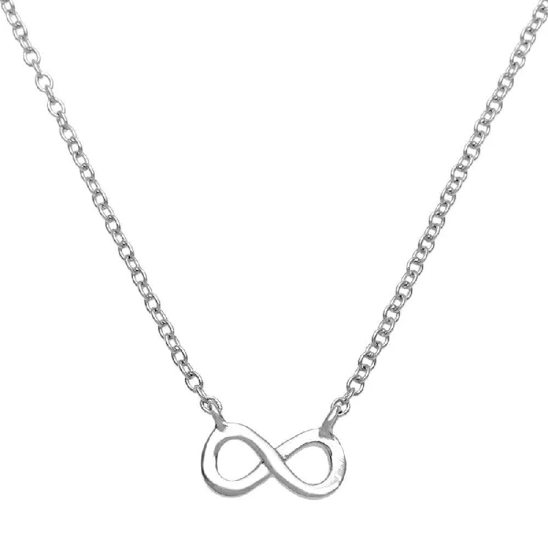 Women's necklaces faint-glow-Sterling Silver Small Infinity Design Necklace