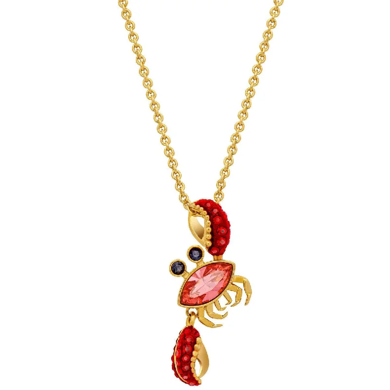 Women's necklaces night-luxe-Swarovski Women's Necklace - Ocean Two Tone Crab Shape Pendant | 5492259