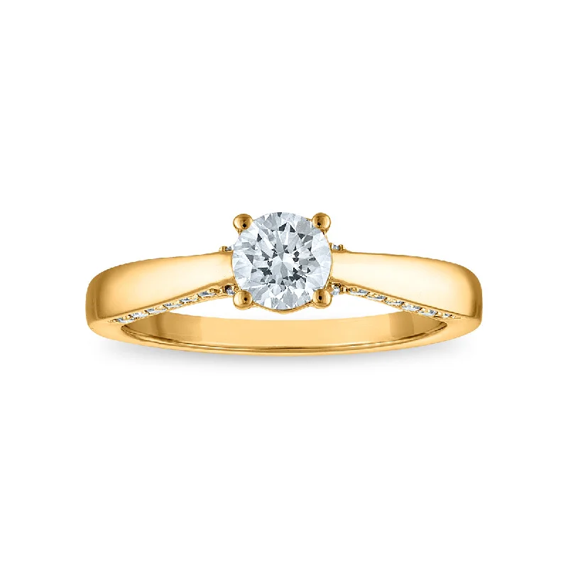 Women's engagement rings peachy-radiance-EcoLove 3/4 CTW Lab Grown Diamond Engagement Ring in 14KT Gold