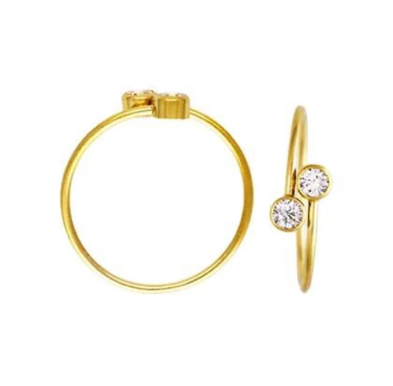 Women's rings subtle-radiance-Adjustable CZ Stacking Ring