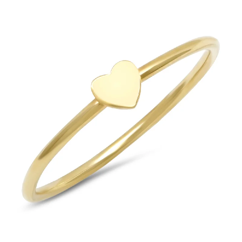 Women's rings playful-swirl-Tiny Heart ring