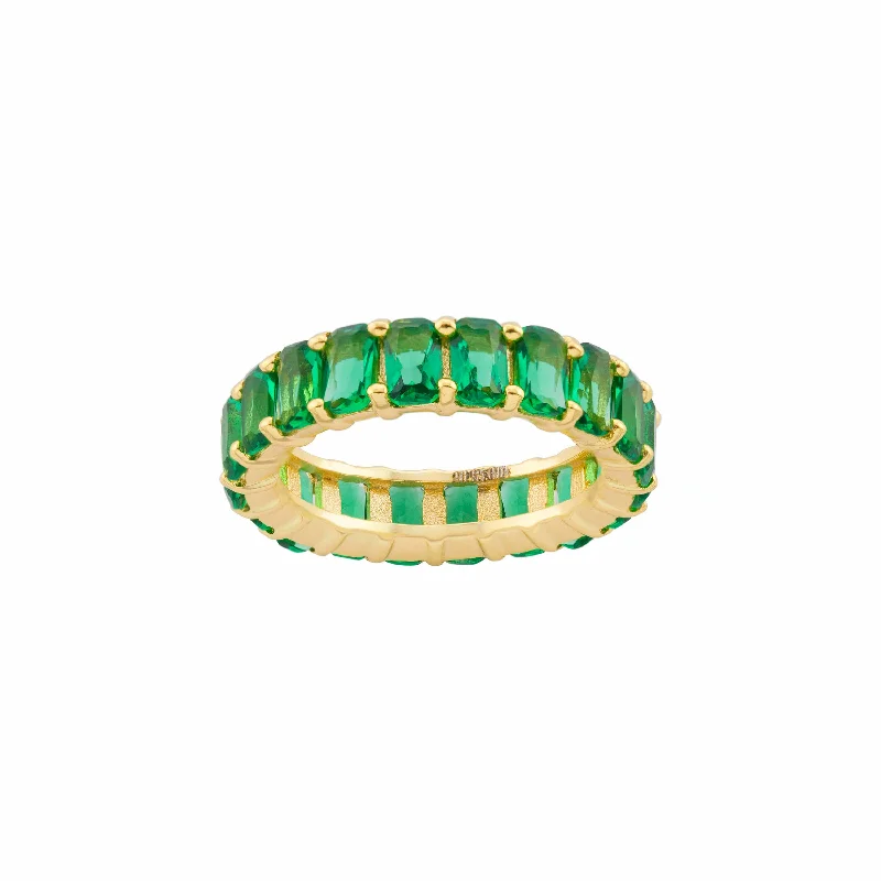 Women's rings festive-glow-Emerald Coco Ring