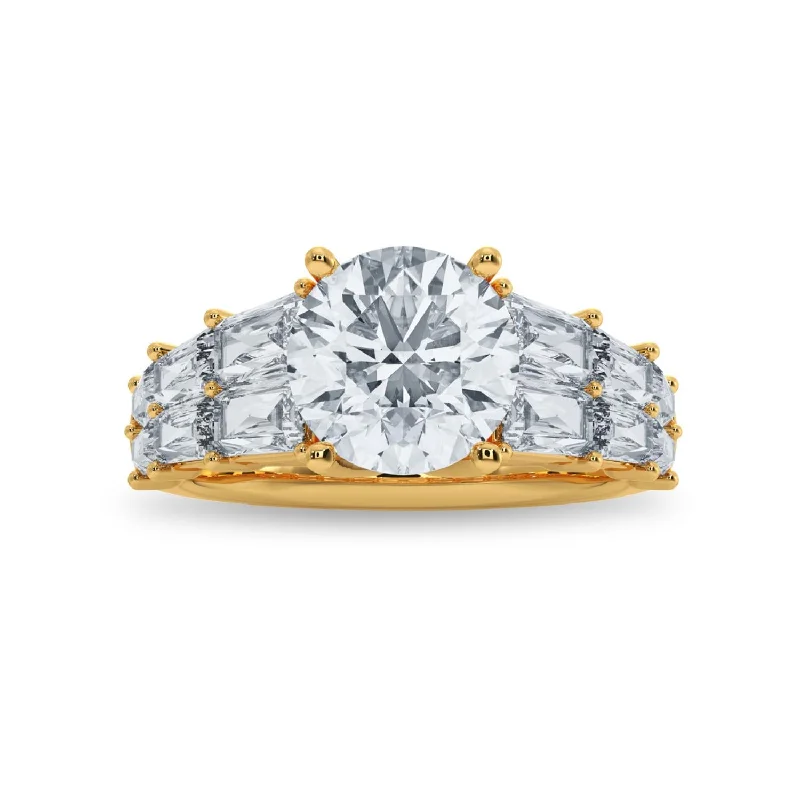 Women's engagement rings soft-hue-Signature EcoLove Diamond Dreams 6-1/3 CTW Lab Grown Diamond Engagement Ring in 14KT Yellow Gold