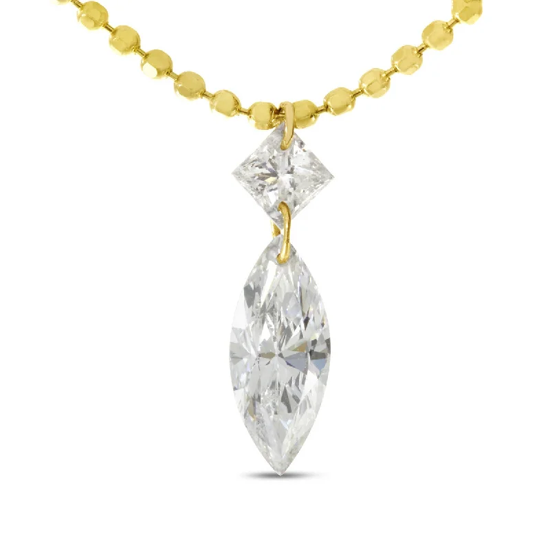 Women's necklaces luxe-daily-DASHING DIAMONDS PRINCESS / MARQUIS NECKLACE P10358-18