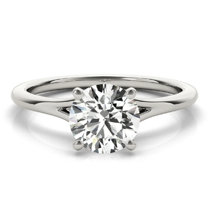 Women's engagement rings subtle-glam-Aria Round  Diamond Solitaire Engagement Ring