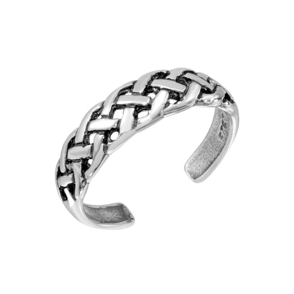 Women's rings tender-hue-Silver 925 Braided Adjustable Toe Ring