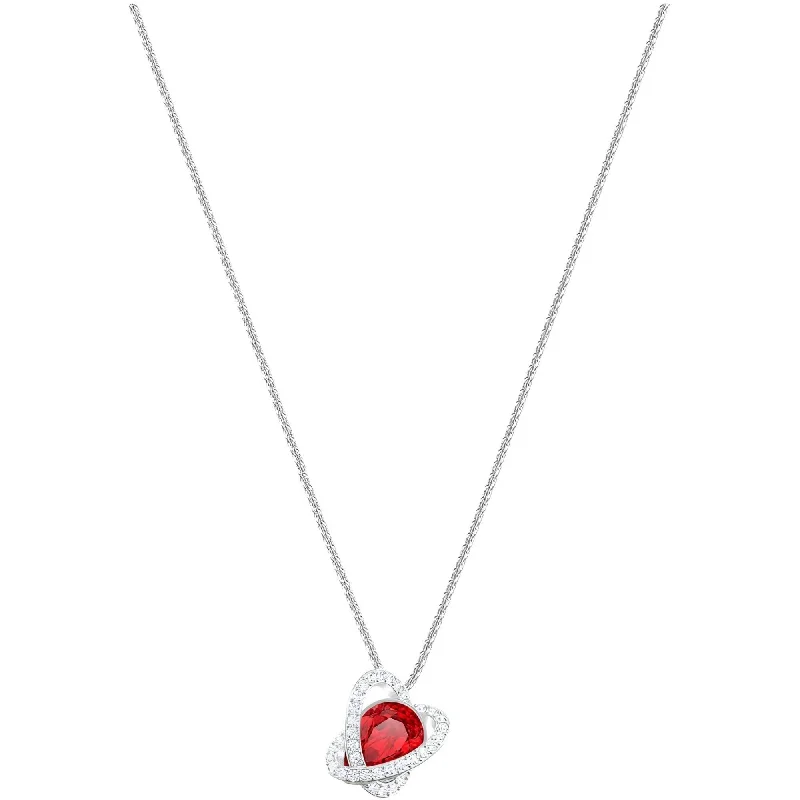 Women's necklaces glowing-charm-Swarovski Women's Pendant Necklace - Outstanding Red and Clear Crystals | 5455036