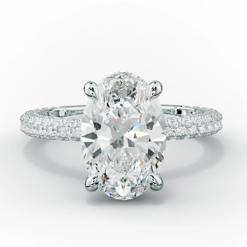 Women's engagement rings eternal-glam-Aurora Oval Diamond Engagement Ring