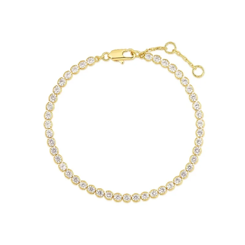 Women's bracelets playful-luxe-Round Cz Tennis Bracelet