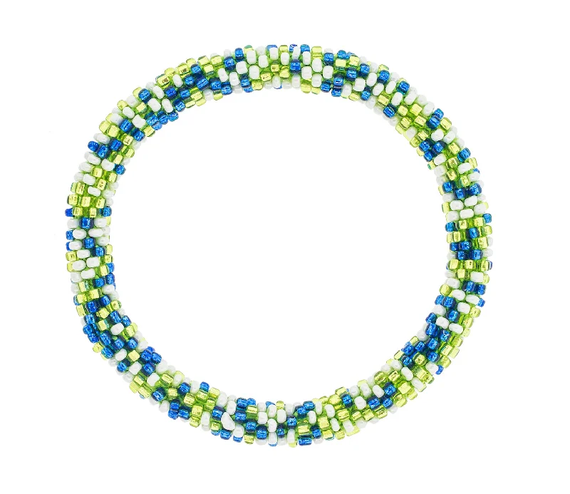 Women's bracelets glowing-sunstone-Game Day Roll-On® Bracelet <br> Blue & Green Speckled