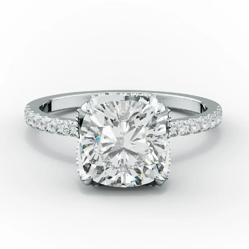 Women's engagement rings starry-luxe-Charlotte Cushion Cut Diamond Engagement Ring