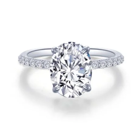 Women's engagement rings ornate-shimmer-Oval Solitaire Engagement Ring