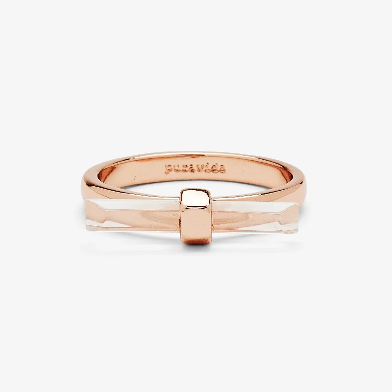 Women's rings luxe-peach-Luna Quartz Ring