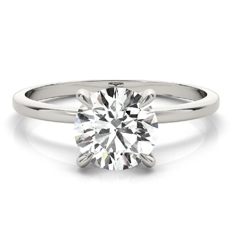 Women's engagement rings whimsical-halo-Averie Round Diamond Solitaire Engagement Ring