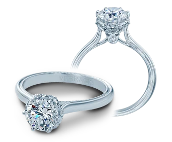 Women's engagement rings faint-rose-Diamond Engagement Ring Verragio Renaissance Collection 939R7 1.10ctw