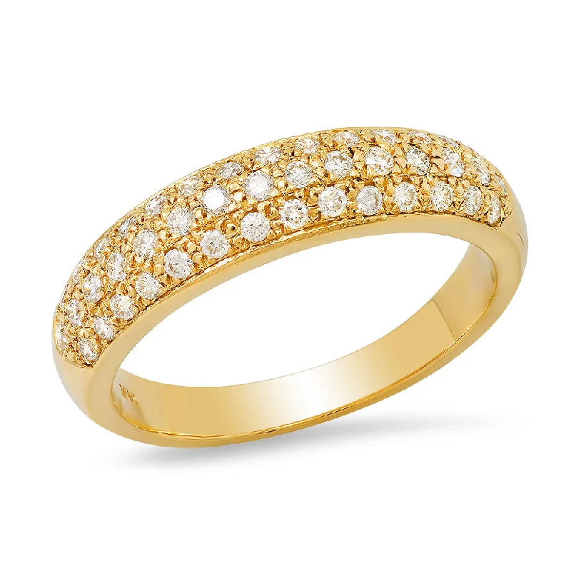 Women's rings blush-link-Pave diamond 14k dome ring