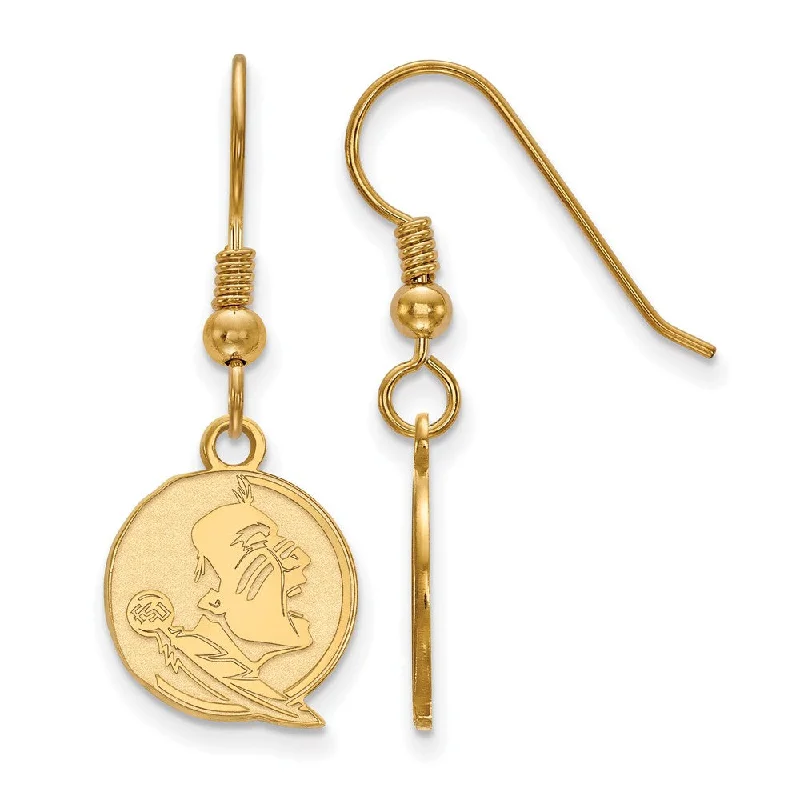 Women's earrings blush-link-14k Gold Plated Silver Florida State Univ. SM Dangle Earrings