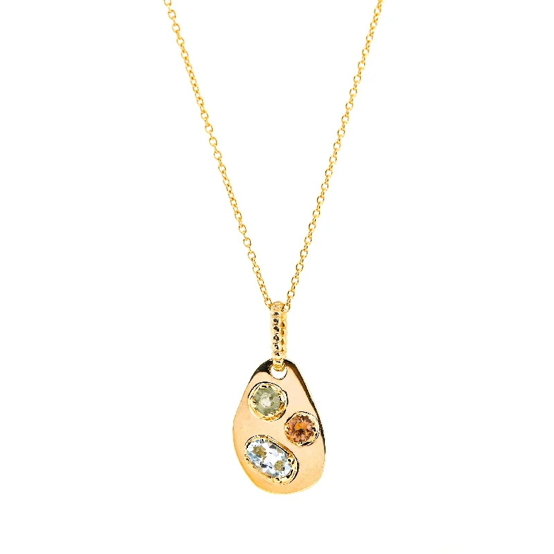 Women's necklaces elegant-treasure-Medley Pendant No. 2 Necklace (Oval), Solid Gold | ONE-OF-A-KIND