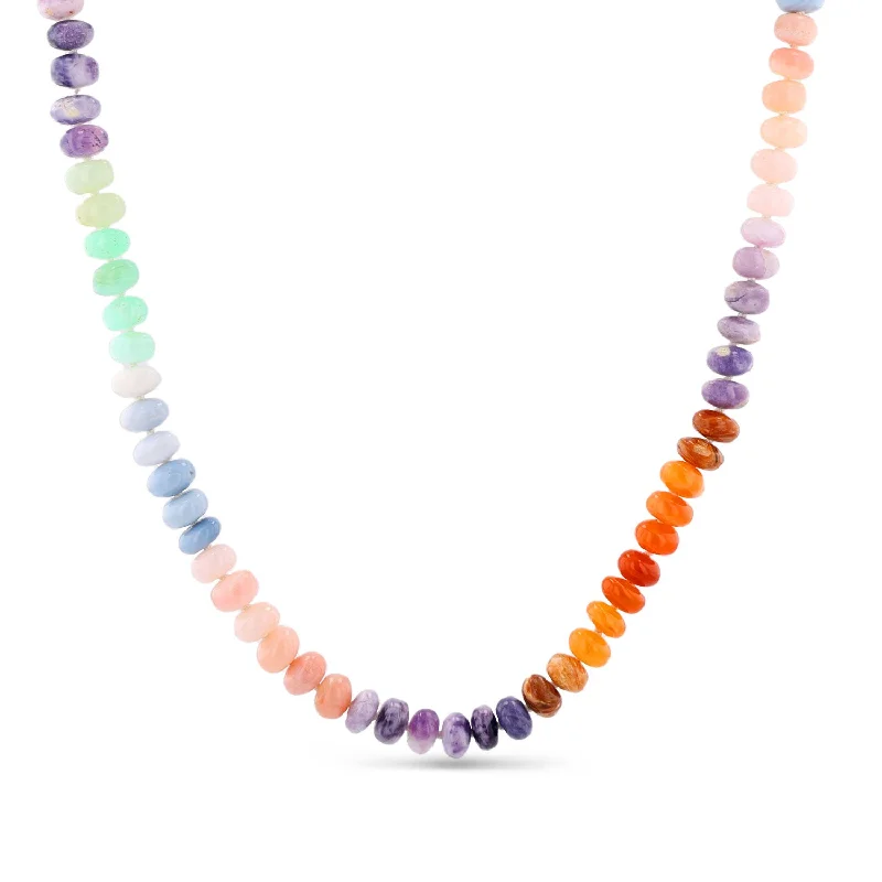 Women's necklaces sparkling-gem-Rainbow Opal Candy Necklace - 18" N0003494