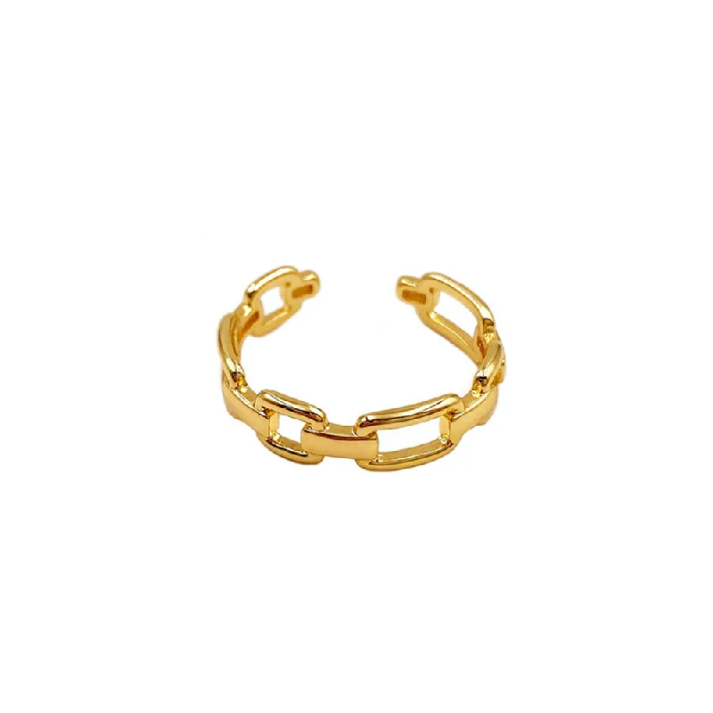 Women's rings glowing-accent-Chain Link Ring