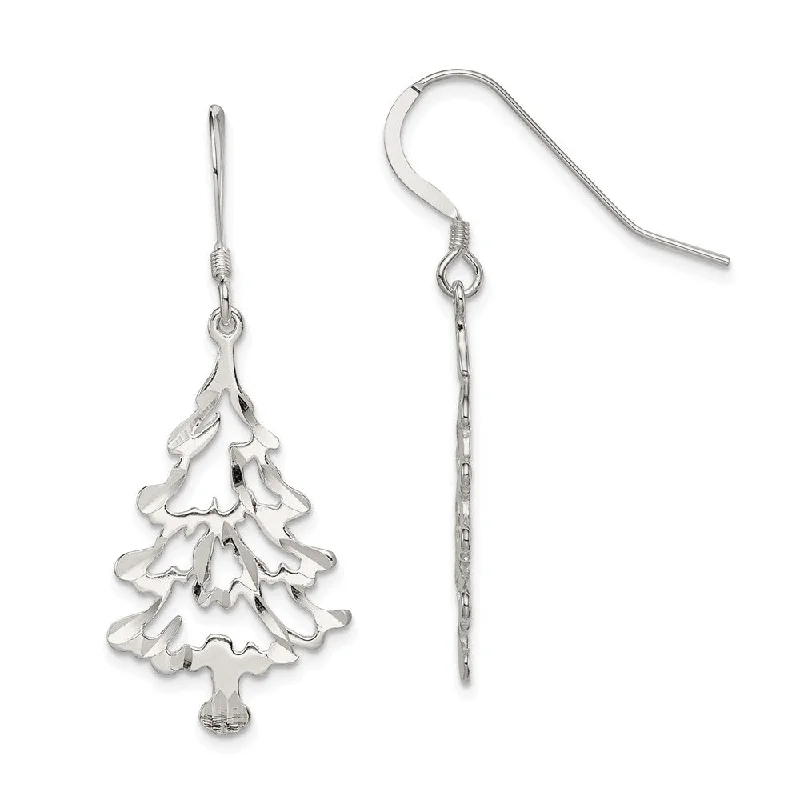 Women's earrings eternal-luxe-Sterling Silver Christmas Tree Earrings