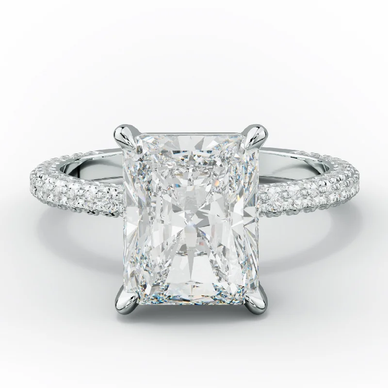 Women's engagement rings icy-white-gold-Sofia Radiant Cut Diamond Engagement Ring