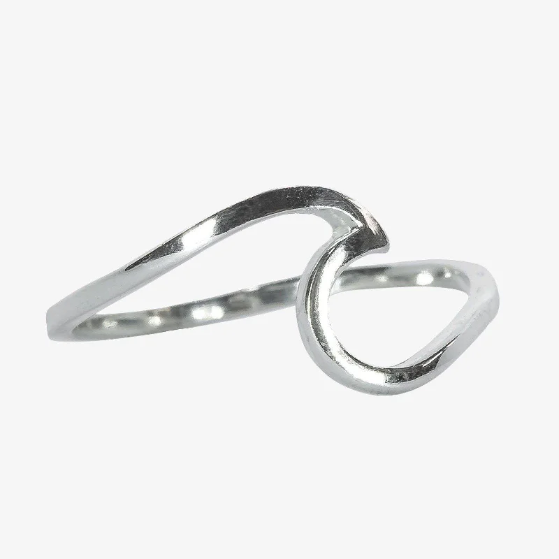 Women's rings fine-radiance-Wave Ring