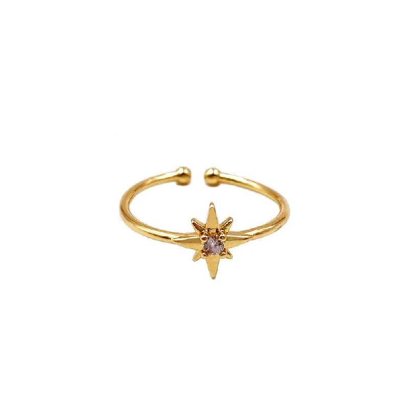 Women's rings elegant-heirloom-Star Beam Ring