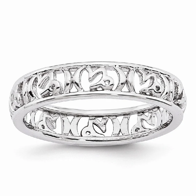 Women's rings exotic-zircon-4mm Sterling Silver Stackable Expressions Capricorn Zodiac Ring