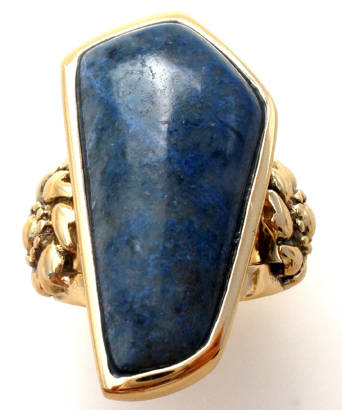 Women's rings wispy-charm-Barse Bronze Lapis Lazuli Ring Size 6