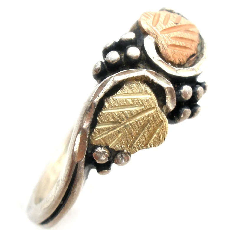 Women's rings blush-charm-Sterling Silver & 12K Black Hills Gold Ring Size 8.5