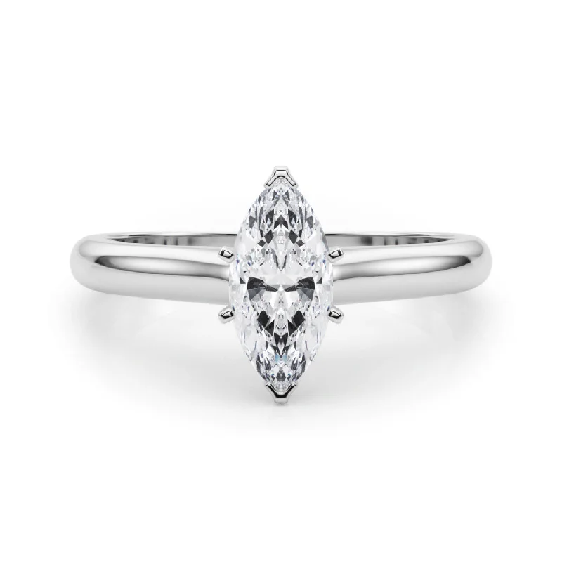 Women's engagement rings peachy-radiance-Isabella Marquise Diamond Solitaire Engagement Ring