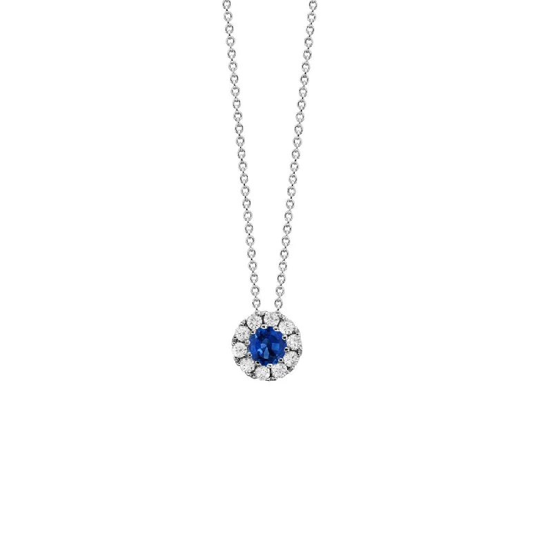 Women's necklaces playful-luxe-Sapphire Diamond Necklace