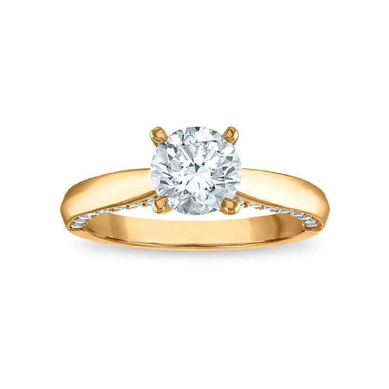 Women's engagement rings peachy-radiance-Signature EcoLove 2 CTW Lab Grown Diamond Solitaire Engagement Ring in 14KT Yellow Gold