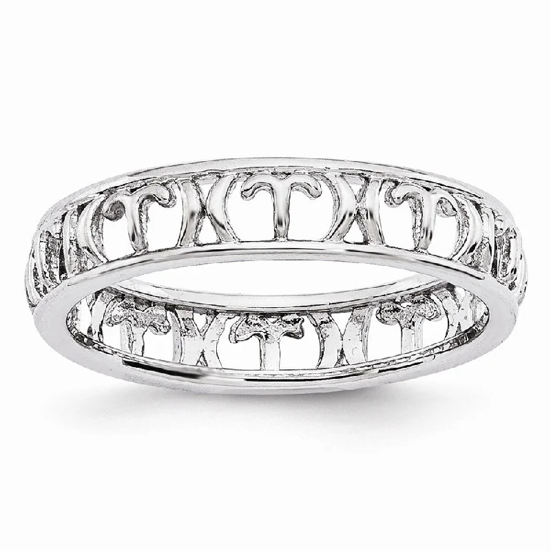 Women's rings modern-vine-4mm Sterling Silver Stackable Expressions Aries Zodiac Ring