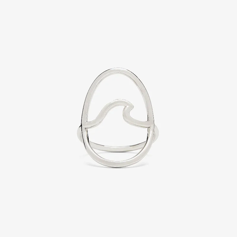 Women's rings twinkling-glow-Statement Wave Ring