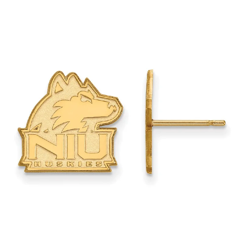 Women's earrings peachy-hue-14k Yellow Gold Northern Illinois University Small Post Earrings